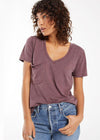 Z Supply Pocket Tee - Merlot-Hand In Pocket