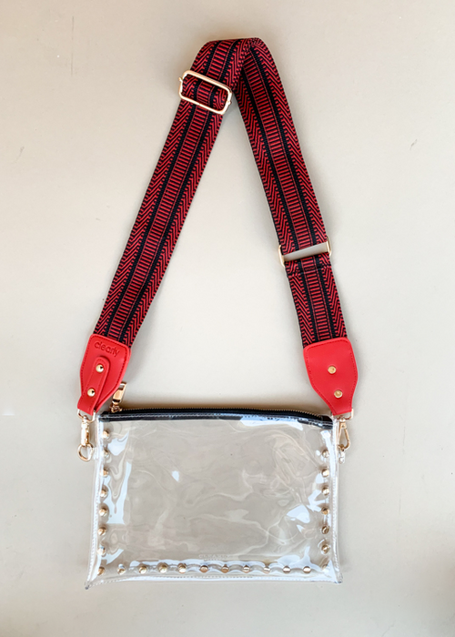 Clearly Red Ribbon Bag Strap-***FINAL SALE***-Hand In Pocket