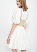 En Saison Raya Comb Knit Mini Dress-White-***FINAL SALE***-Hand In Pocket