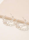Bronte Chain Hoops - Silver-Hand In Pocket