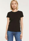 Z Supply Everyday Slub Crew Neck Tee-Black-Hand In Pocket