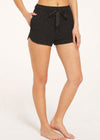 Z Supply Snooze Marled Short- Heather Black-Hand In Pocket