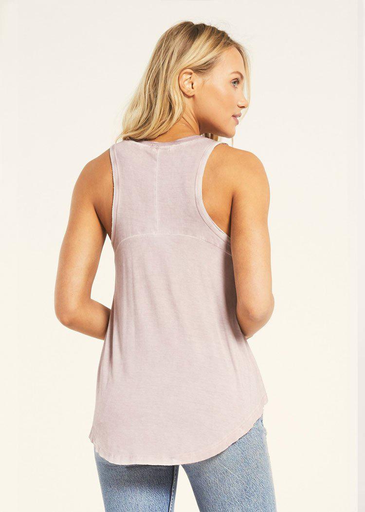 Z Supply Washed Vagabond Tank - Amethyst-Hand In Pocket