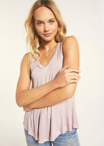 Z Supply Washed Vagabond Tank - Amethyst-Hand In Pocket