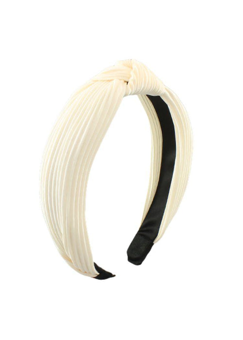 Kaia Knotted Headband - White-Hand In Pocket