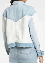 Pistola Willow Colorblock Denim Jacket-Hand In Pocket