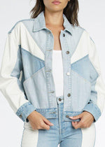 Pistola Willow Colorblock Denim Jacket-Hand In Pocket